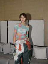 Asymmetric Tie Dye Mesh Top – MAUVSTUDIO®