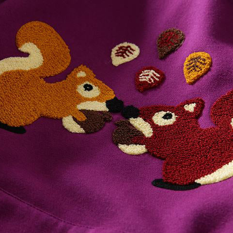 Autumn Squirrel Hoodie-Sweaters-MAUV STUDIO-STREETWEAR-Y2K-CLOTHING
