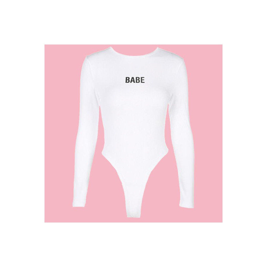 Babe Bodysuit-T-Shirts-MAUV STUDIO-STREETWEAR-Y2K-CLOTHING