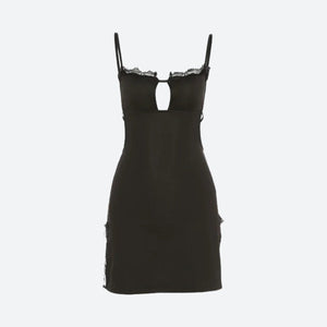Baddie Backless Slit Mini Dress view 4 | MAUVSTUDIO®