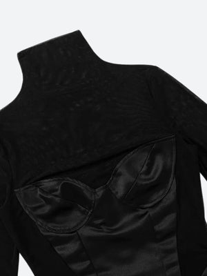 Baddie Cut Out Sheer Mini Dress view 4 | MAUVSTUDIO®