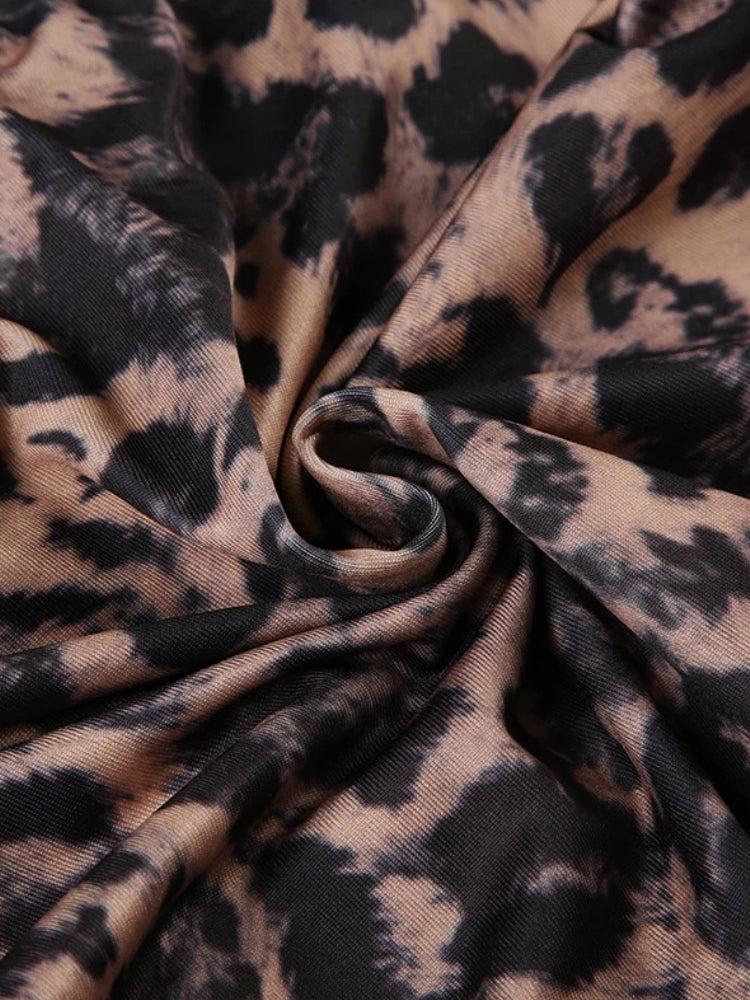 Baddie Leopard Mini Dress view 8 | MAUVSTUDIO®