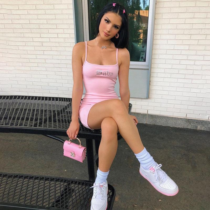 bimbo mini dress 90s Pastel Blue Sequin Babydoll Mini Dress // Spice Girls Bimbo Style, Club Kid Kinderwhore Fashion, Seapunk Raver Wear // Sz S/XS