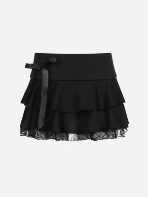 , Y2K skirt styled with a crop top