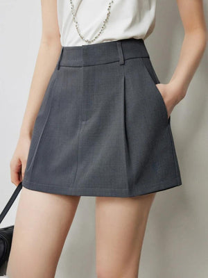 Black Mini Skort, Y2K skort styled with a crop top