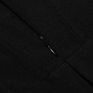 Black Plunge Corset Midi Dress view 9 | MAUVSTUDIO®