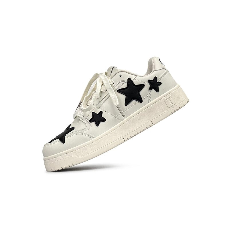 'Black Star' Shoes-Sneakers-MAUV STUDIO-STREETWEAR-Y2K-CLOTHING