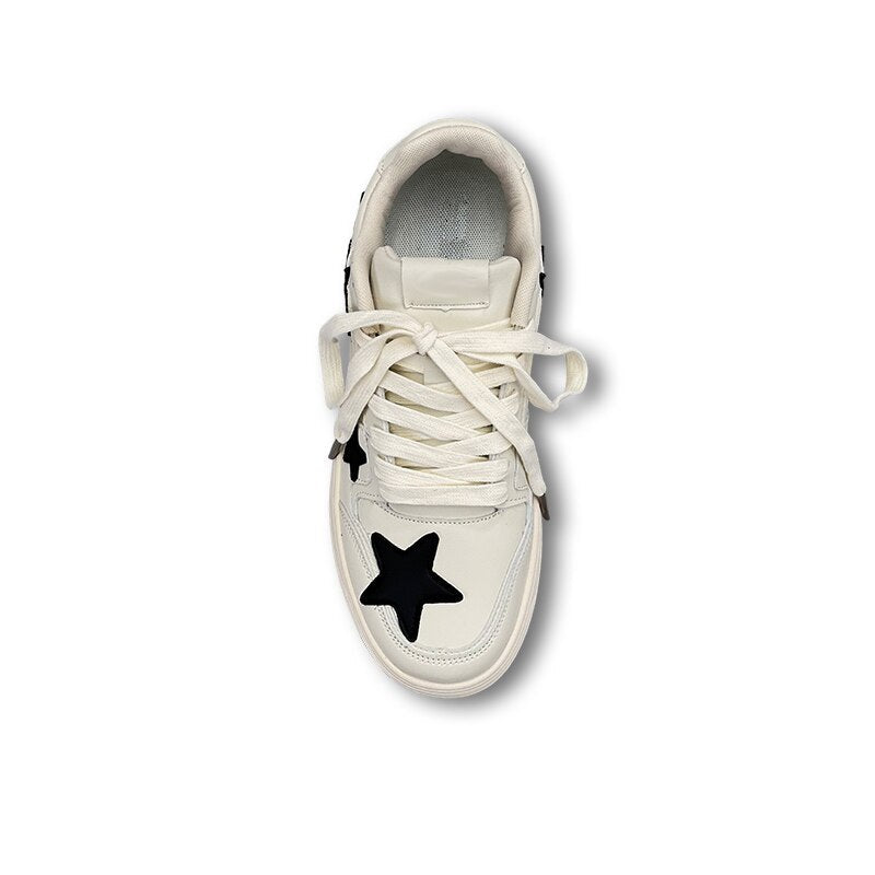'Black Star' Shoes-Sneakers-MAUV STUDIO-STREETWEAR-Y2K-CLOTHING