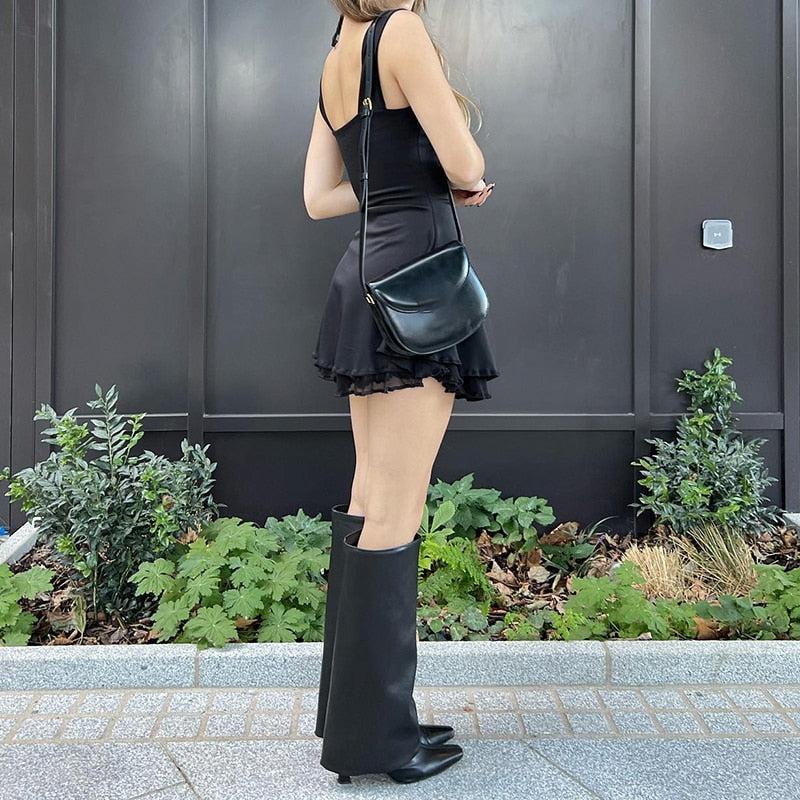 Black Tie Fastening Mini Dress MAUVSTUDIO Black Tie Fastening Mini Dress MAUVSTUDIO