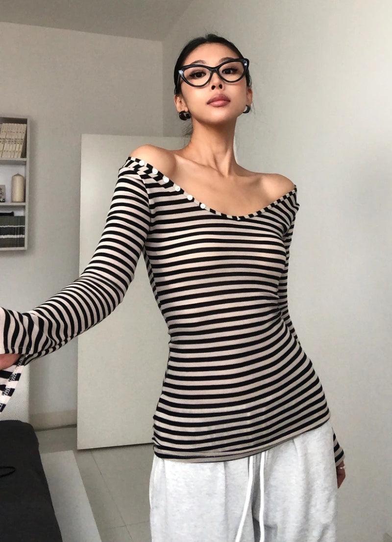 Black & White Striped Top – MAUVSTUDIO®