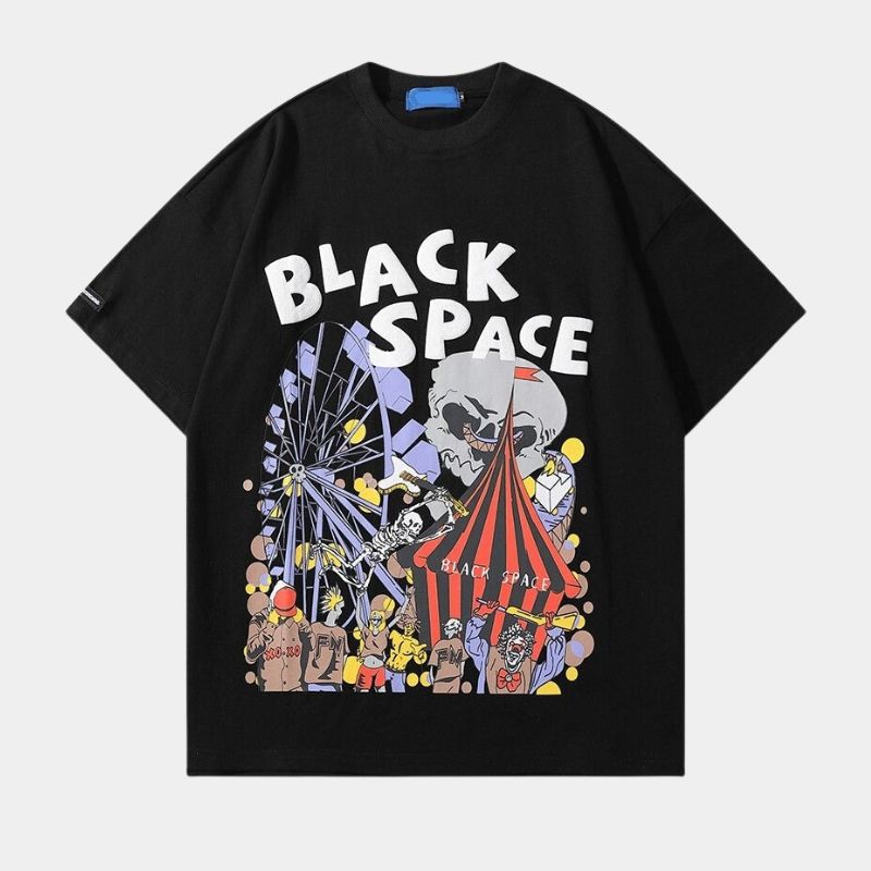 'Black space' T shirt-T-Shirts-MAUV STUDIO-STREETWEAR-Y2K-CLOTHING