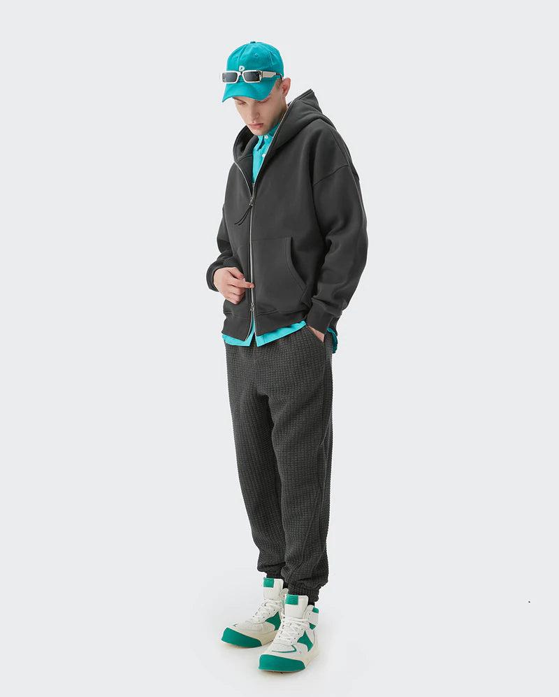 Blank Zip Hoodie-Jackets-MAUV STUDIO-STREETWEAR-Y2K-CLOTHING