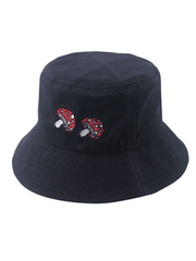 Bob brodé de champignons-Hats-MAUV STUDIO-STREETWEAR-Y2K-CLOTHING