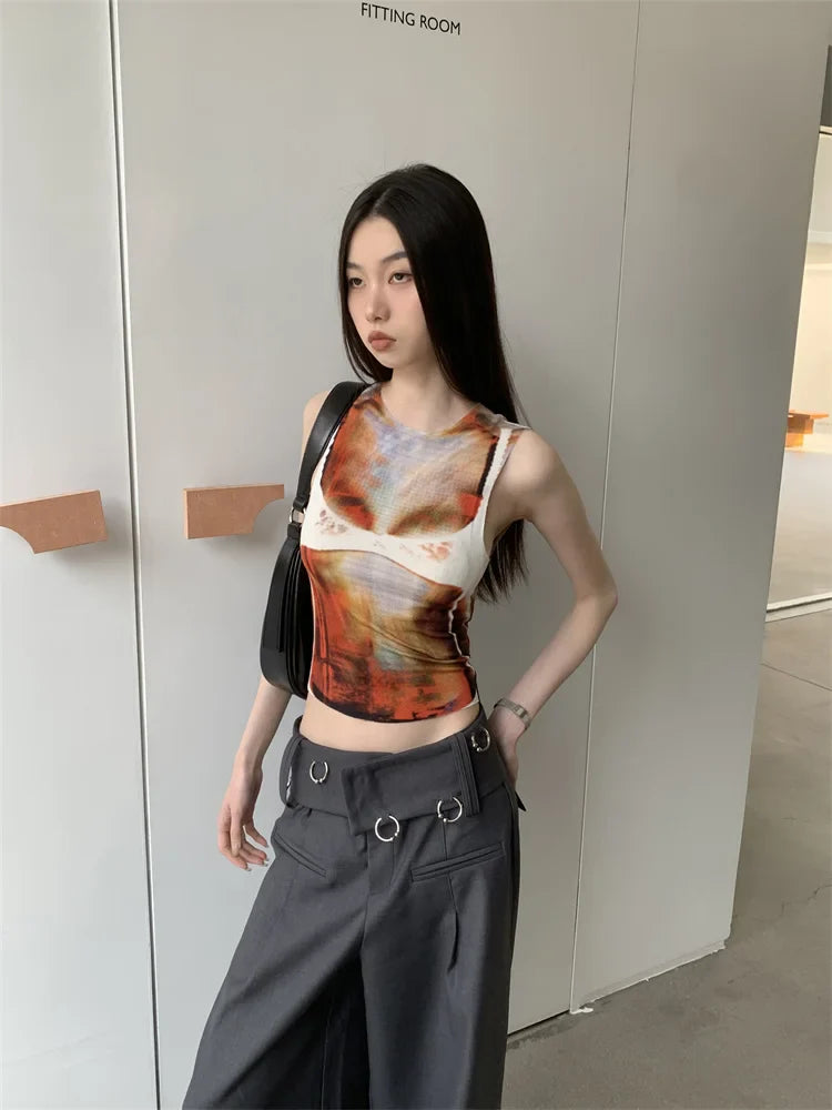 Body Printed Tank Top – MAUVSTUDIO®