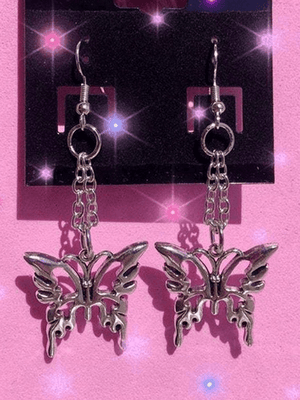 Boucles d'Oreilles Papillon Vintage-Earrings-MAUV STUDIO-STREETWEAR-Y2K-CLOTHING