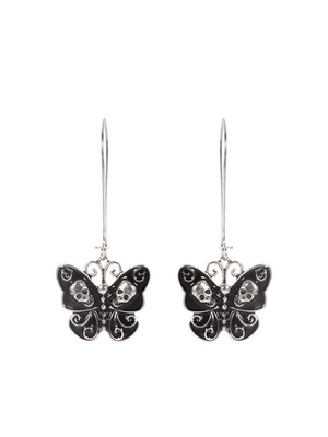 Boucles d'Oreilles Tête de Mort Papillon-Earrings-MAUV STUDIO-STREETWEAR-Y2K-CLOTHING