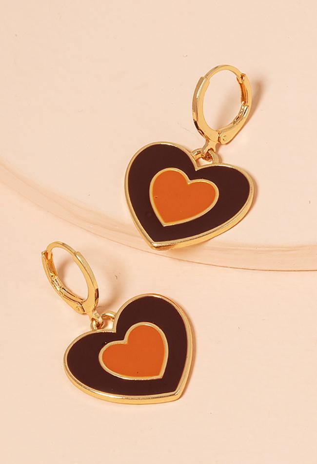 Boucles d'oreilles pendantes en forme de coeur-Earrings-MAUV STUDIO-STREETWEAR-Y2K-CLOTHING