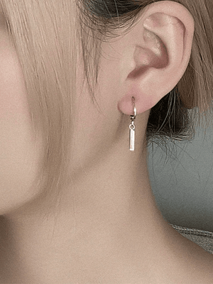 Boucles d'oreilles pendantes géométriques argentées-Earrings-MAUV STUDIO-STREETWEAR-Y2K-CLOTHING