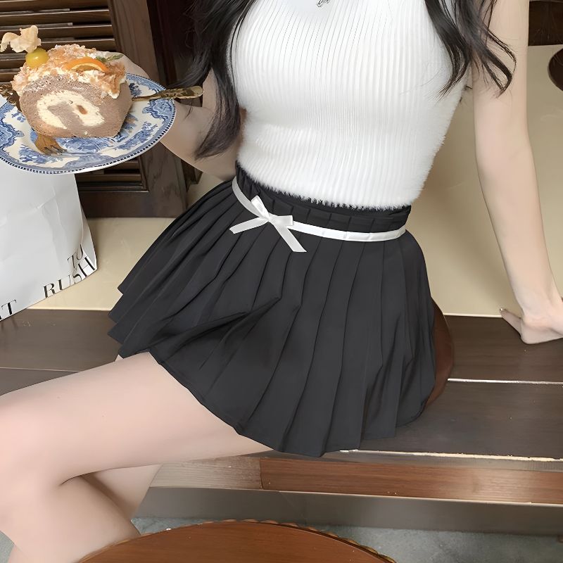 , Y2K skirt styled with a crop top