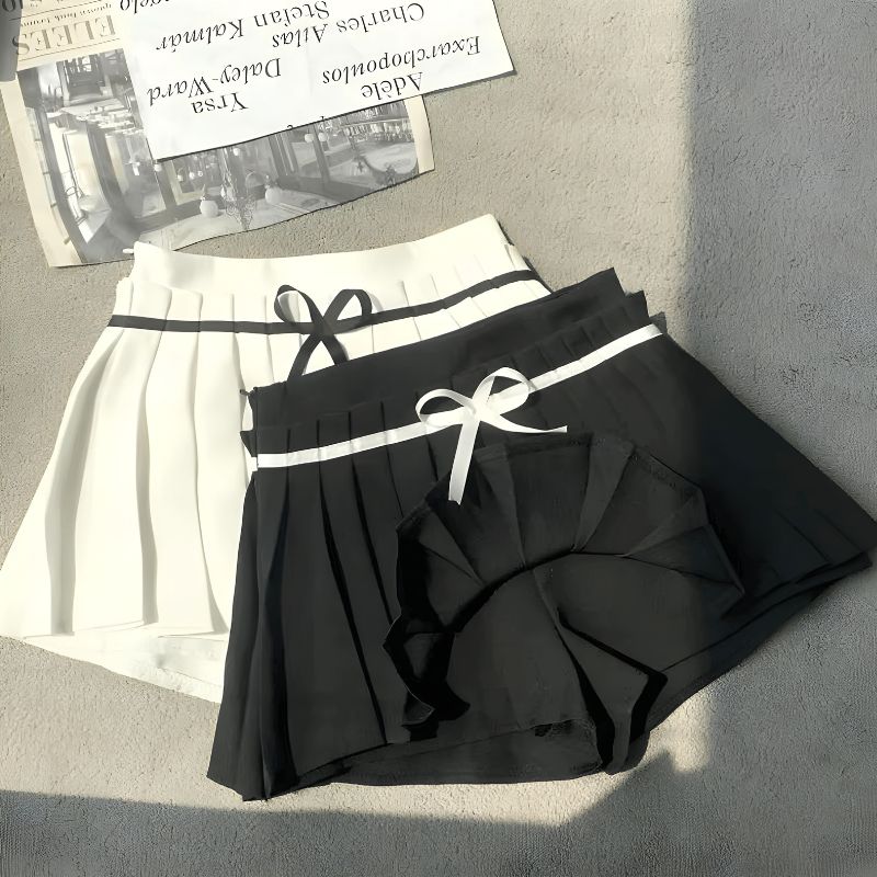 , Y2K skirt styled with a crop top