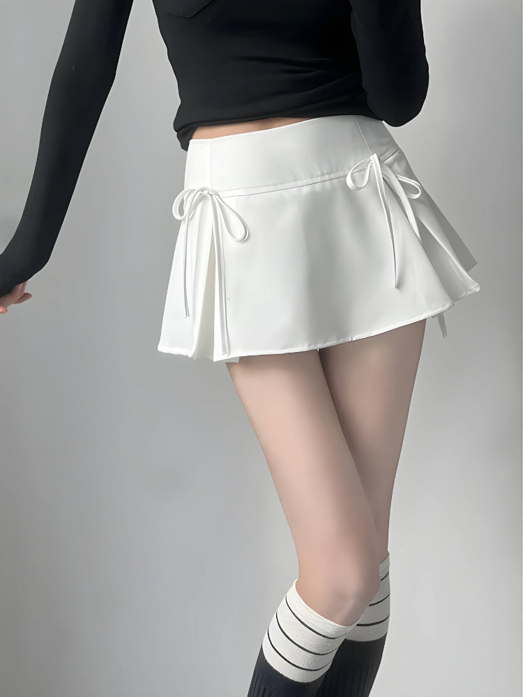 , Y2K skirt styled with a crop top