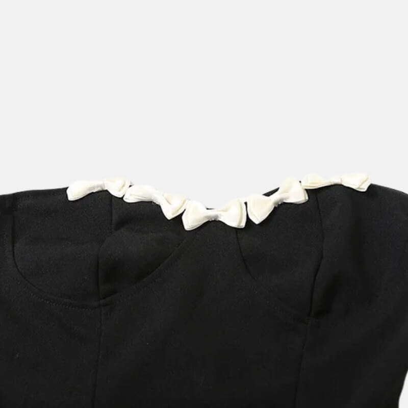Bow Strapless Bubble Dress view 6 | MAUVSTUDIO®