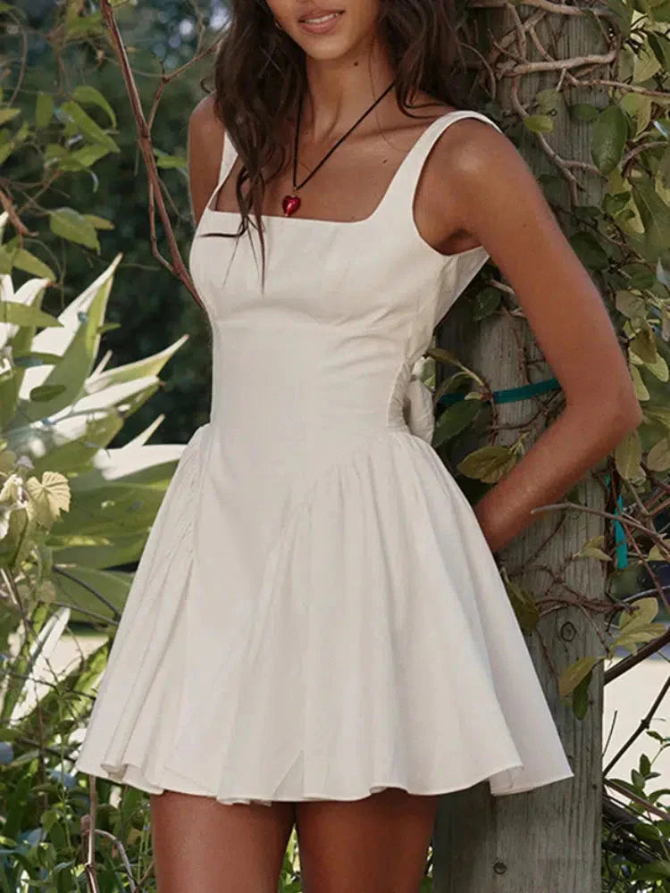 Bow Waist Backless Mini Dress MAUVSTUDIO Bow Waist Backless Mini Dress MAUVSTUDIO