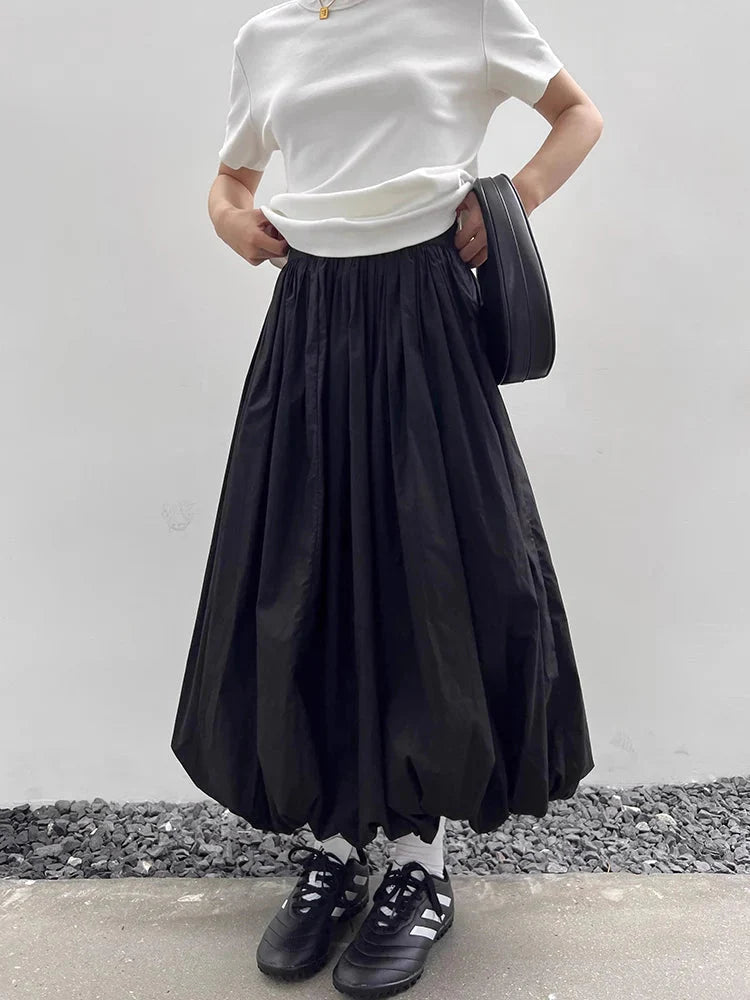 Bubble Midi Skirt-Mauv Studio