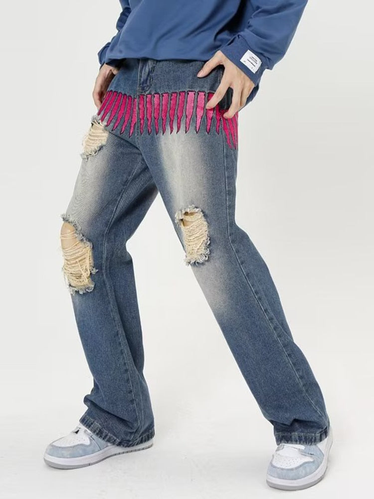 'Bullets' Jeans-Jeans-MAUV STUDIO-STREETWEAR-Y2K-CLOTHING