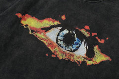 'Burning vision' T shirt-T-Shirts-MAUV STUDIO-STREETWEAR-Y2K-CLOTHING