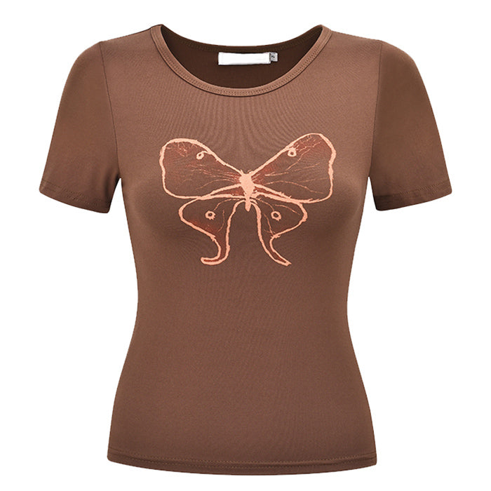 Butterfly Aesthetic Top-T-Shirts-MAUV STUDIO-STREETWEAR-Y2K-CLOTHING