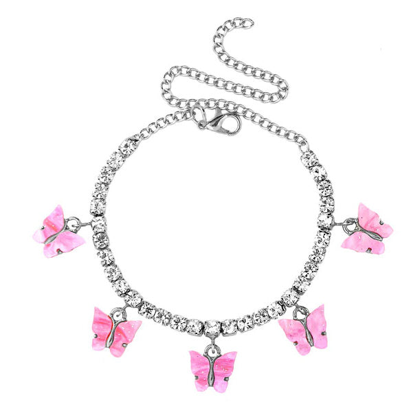 Butterfly Anklet-Bracelets-MAUV STUDIO-STREETWEAR-Y2K-CLOTHING