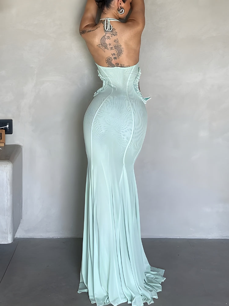 Butterfly Cut Out Maxi Dress view 2 | MAUVSTUDIO®