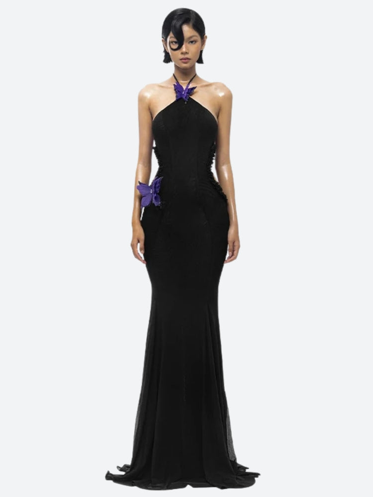 Butterfly Cut Out Maxi Dress view 10 | MAUVSTUDIO®