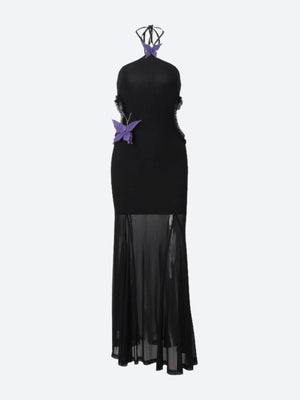 Butterfly Cut Out Maxi Dress view 5 | MAUVSTUDIO®
