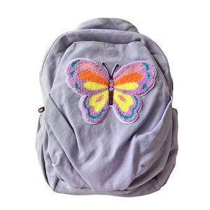 Butterfly Lavender Backpack-Backpacks-MAUV STUDIO-STREETWEAR-Y2K-CLOTHING