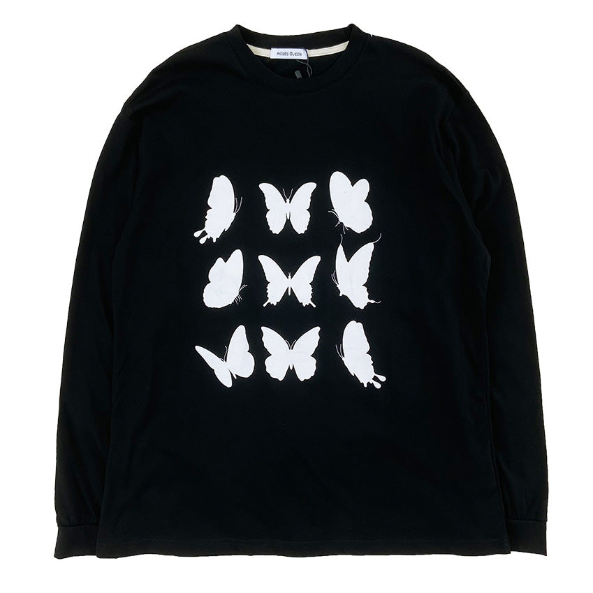 Butterfly Long Sleeve Tee-T-Shirts-MAUV STUDIO-STREETWEAR-Y2K-CLOTHING