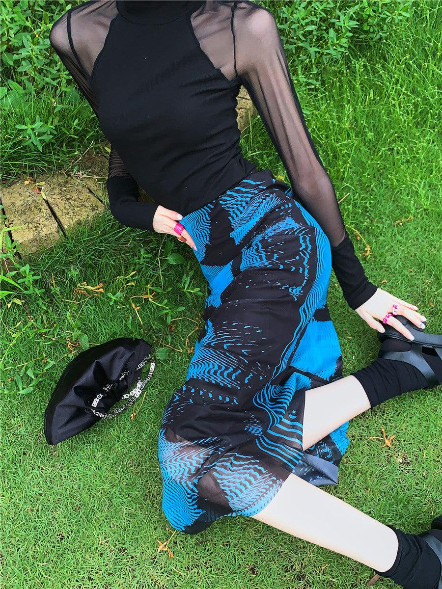 , Y2K skirt styled with a crop top