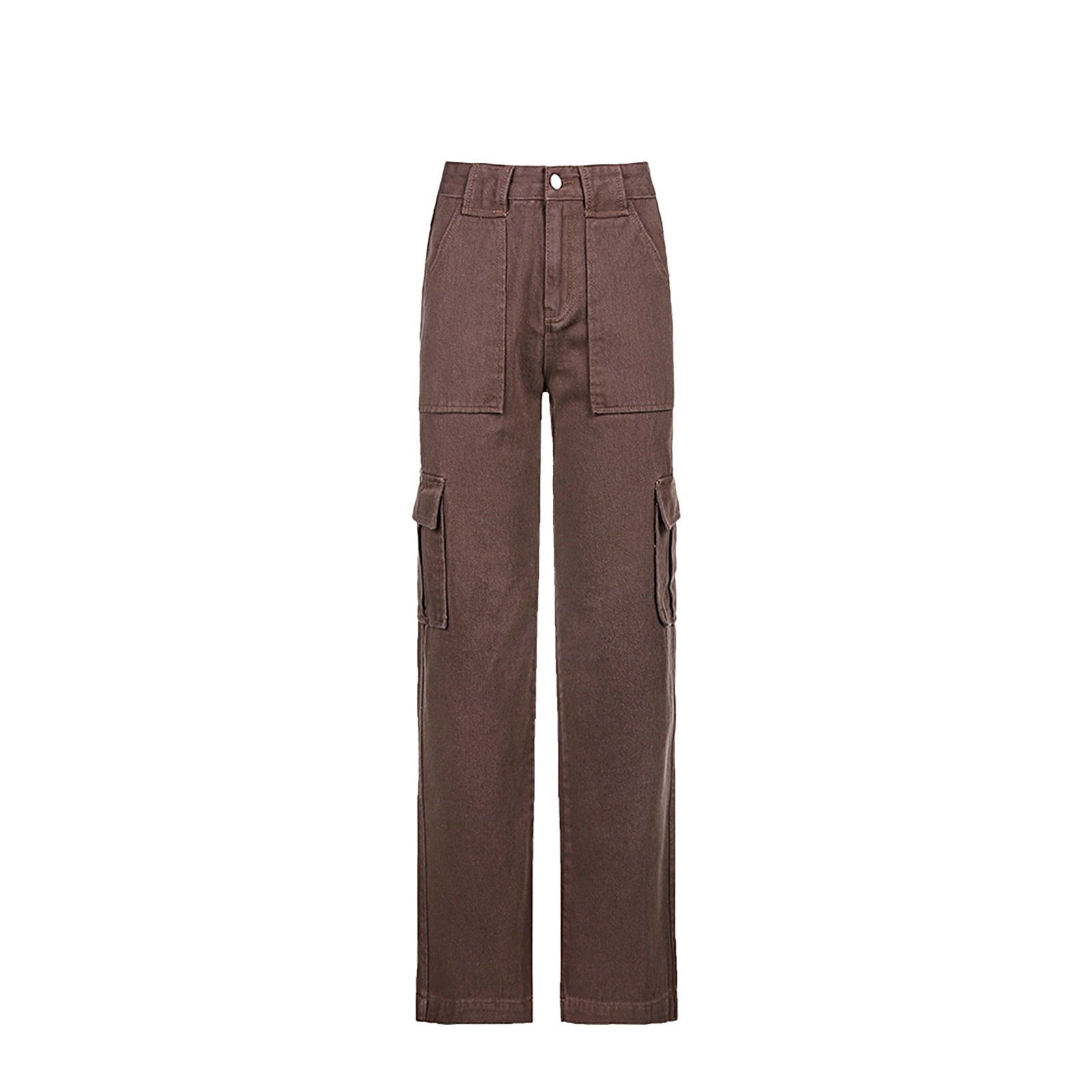 C12 Wide Leg Pockets Cargo Denim-Jeans-MAUV STUDIO-STREETWEAR-Y2K-CLOTHING