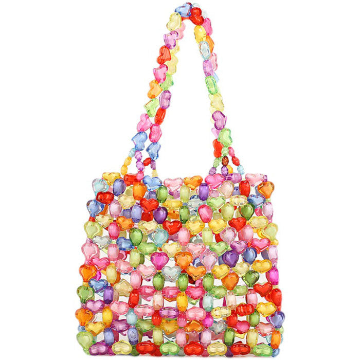 Candy Hearts Beaded Handbag-Handbags-MAUV STUDIO-STREETWEAR-Y2K-CLOTHING