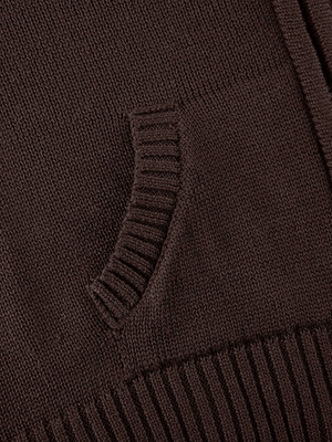 Cardigan court en tricot à capuche-Cardigan-MAUV STUDIO-STREETWEAR-Y2K-CLOTHING