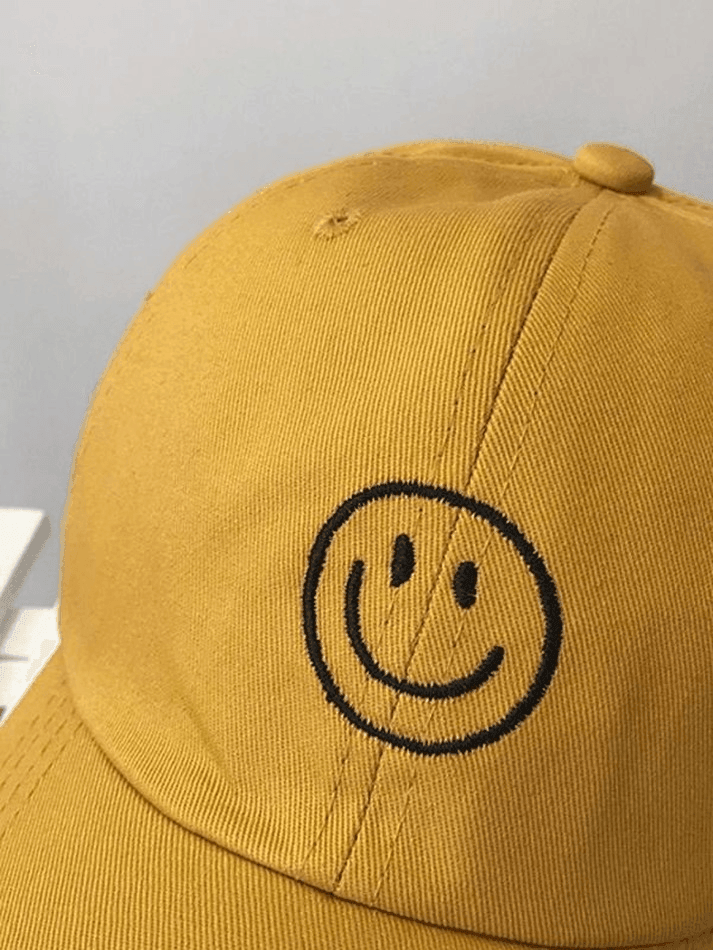 Casquette de baseball brodée Smile-Hats-MAUV STUDIO-STREETWEAR-Y2K-CLOTHING