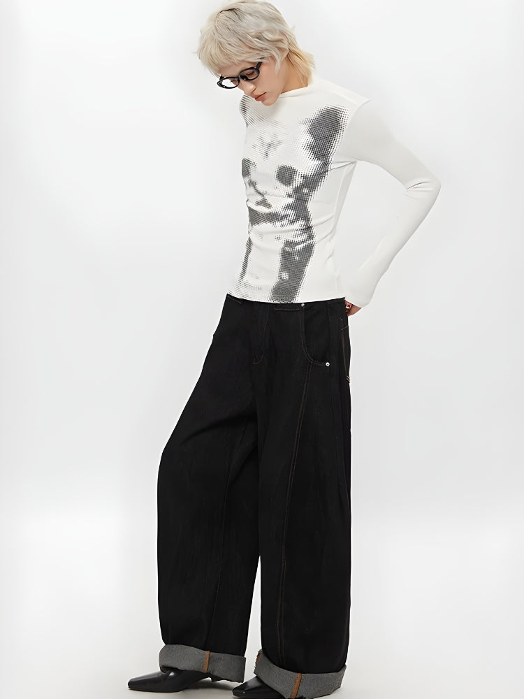 Cat High Neck Top – MAUVSTUDIO®