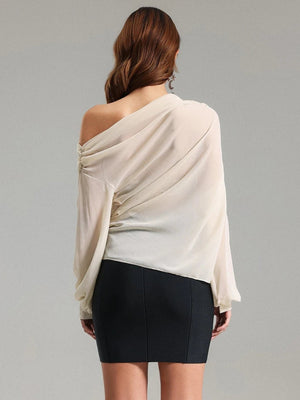 Chiffon One Shoulder Top – MAUVSTUDIO®