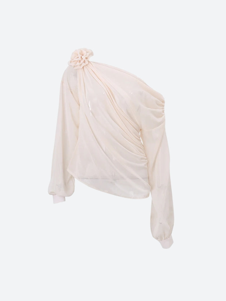Chiffon One Shoulder Top – MAUVSTUDIO®