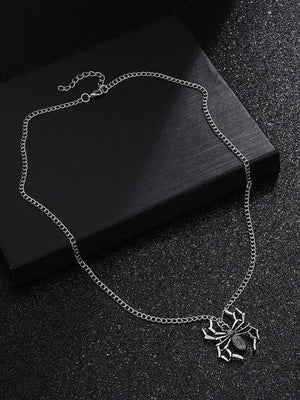 Collier à breloques araignée vintage-Necklaces-MAUV STUDIO-STREETWEAR-Y2K-CLOTHING
