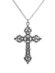 Collier croix baroque vintage-Necklaces-MAUV STUDIO-STREETWEAR-Y2K-CLOTHING