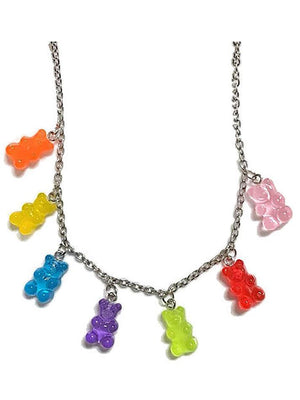 Collier ours gommeux-Necklaces-MAUV STUDIO-STREETWEAR-Y2K-CLOTHING