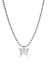 Collier pendentif papillon-Necklaces-MAUV STUDIO-STREETWEAR-Y2K-CLOTHING