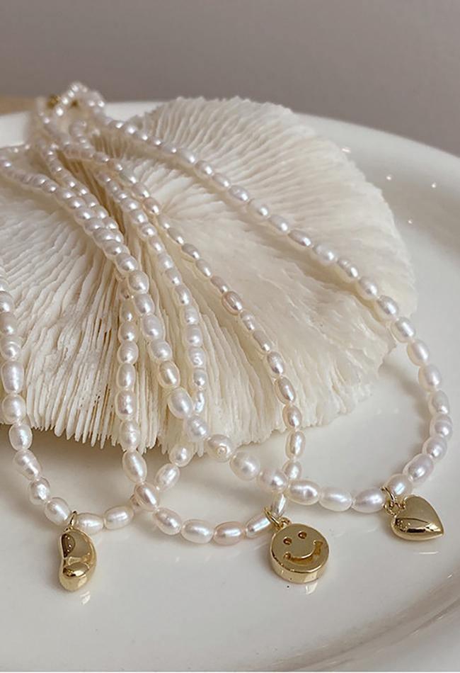 Collier pendentif perle élégant-Necklaces-MAUV STUDIO-STREETWEAR-Y2K-CLOTHING